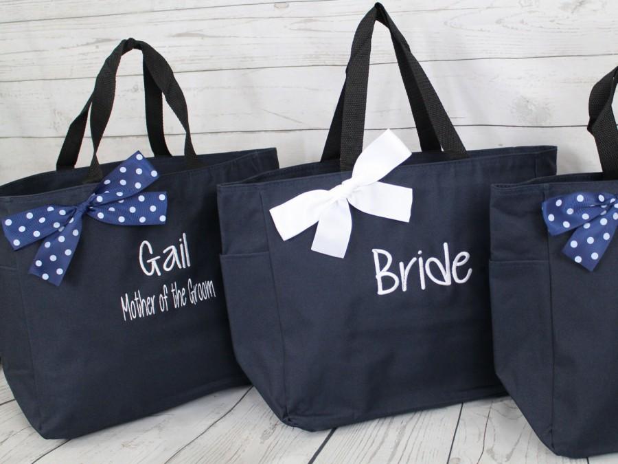 7 Personalized Bridesmaid Gift Tote Bags Monogrammed Tote, Bridesmaids ...