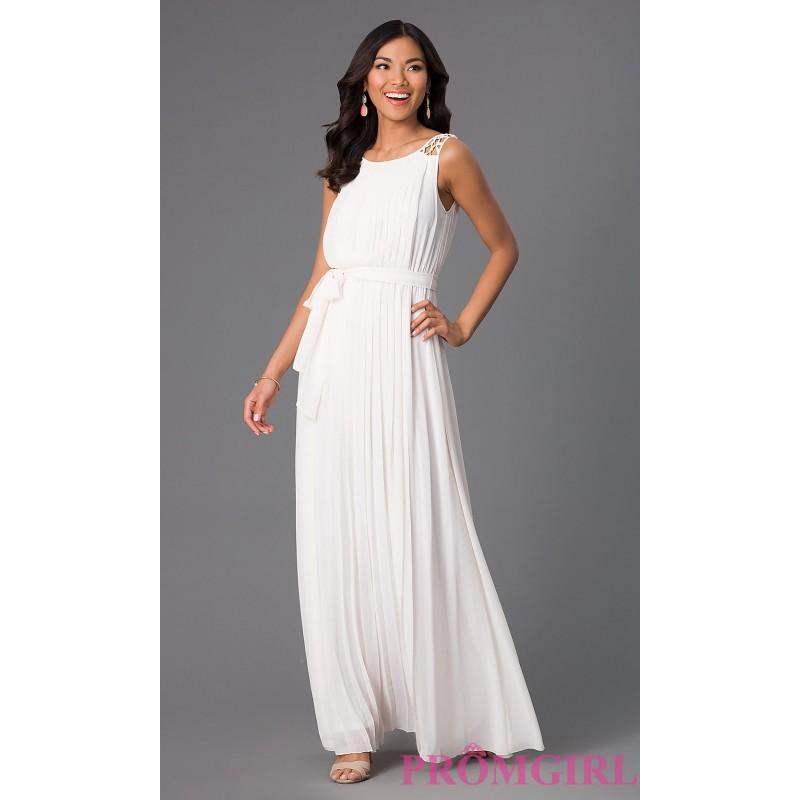 Pleated Floor Length Sleeveless Dress By Jessica Simpson - Brand Prom ...
