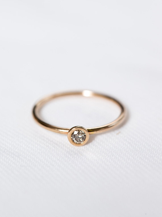 Frieden Marke Kiwi minimalist rose gold ring erstklassig, spitzenmäßig ...