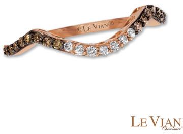 Le Vian Chocolate Diamonds 1 5 Ct T W Diamond Contour Wedding Le Vian Chocolate Diamonds 1 5 Ct T W Diamond Contour Wedding Band In 14k Strawberry Gold