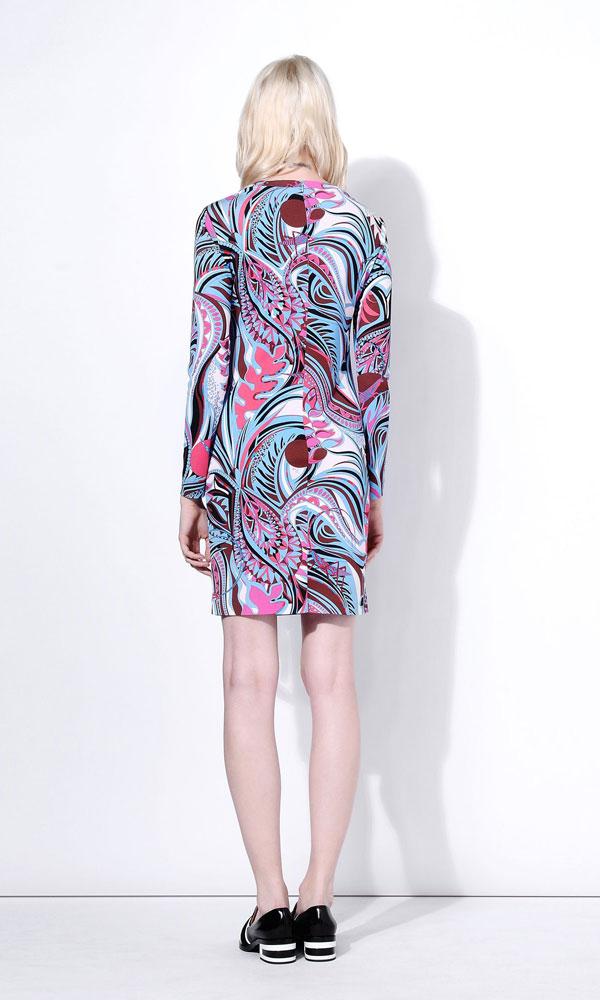 Emilio Pucci Pink And Blue Grasshopper Print Short Dress #2676949 ...