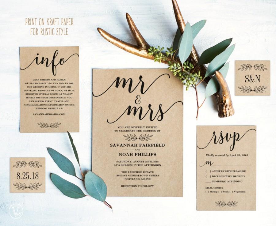 Simple Wedding Invitation Templates 2