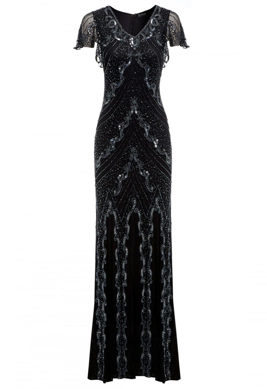 Jywal Dame Beaded Long Gatsby Dress In Black #2694888 - Weddbook