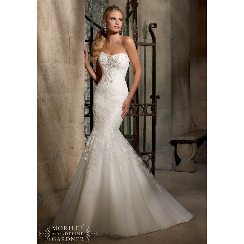 Mori Lee 2707 Strapless Lace Mermaid Wedding Dress - Crazy Sale Bridal ...