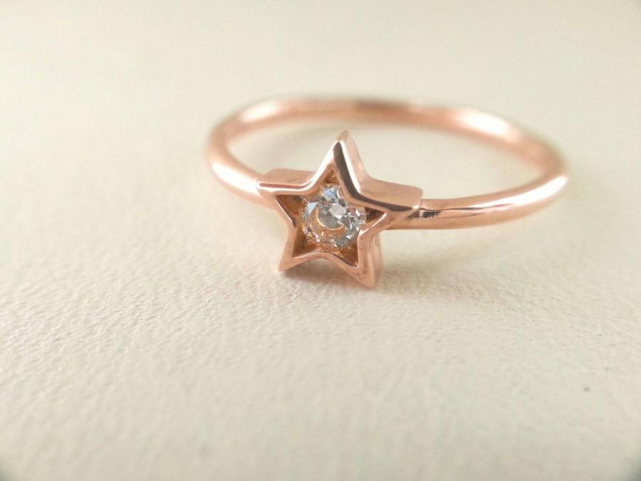 Star Cut Silver Birthstone Ring - Personalized Ring - Promise Ring ...
