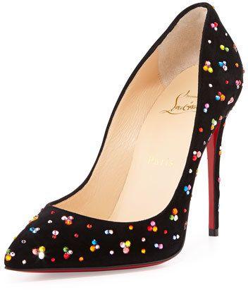 Bergdorf Goodman - Christian Louboutin Pigalle Follies Crystal Red Sole ...