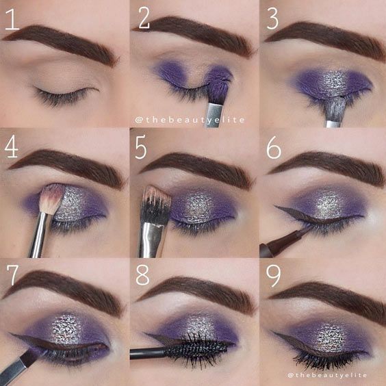 purple silver eyeshadow