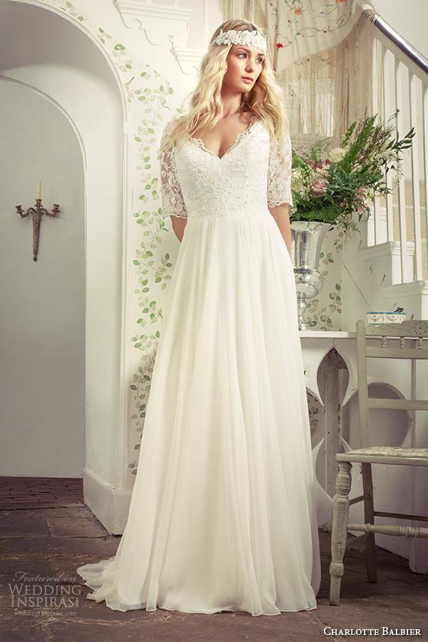 Plus Size Beach Wedding Dresses With Sleeves Maternity Chiffon Lace ...