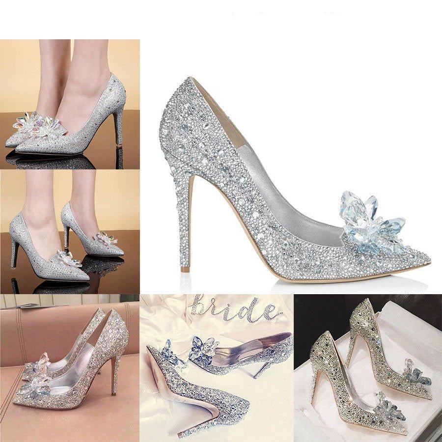 Cinderella Rhinestone Glass Slipper - Wedding - Party Heels #2885646 ...