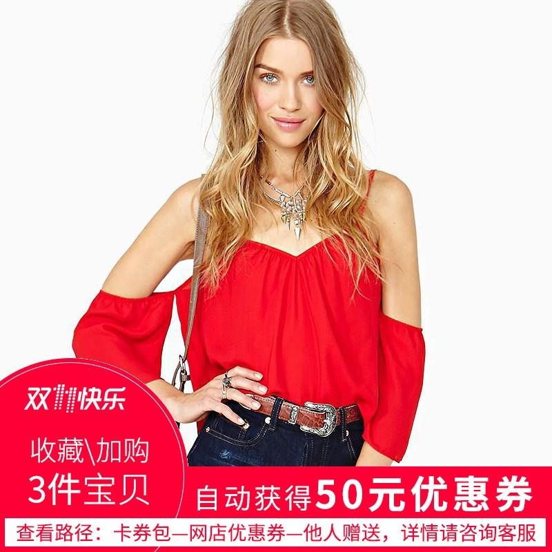 Oversized Sexy Open Back Off-the-Shoulder 1/2 Sleeves Chiffon Crop Top ...