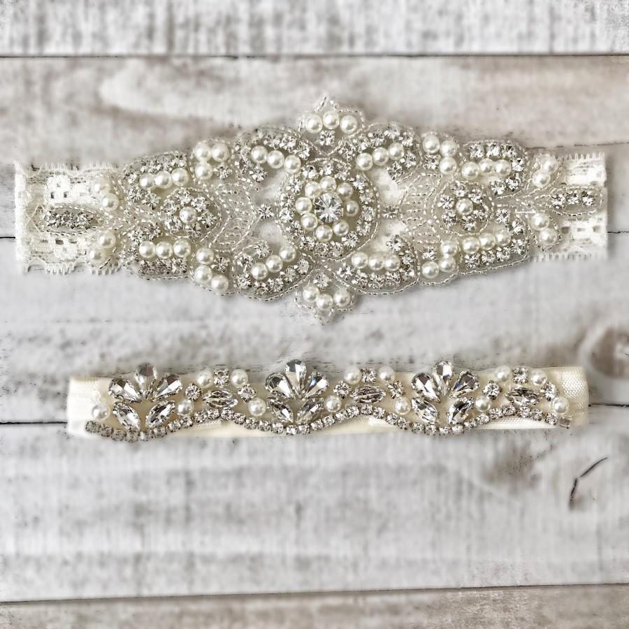 Elegent Antique Ivory Wedding Garter Set NO SLIP Grip Vintage ...