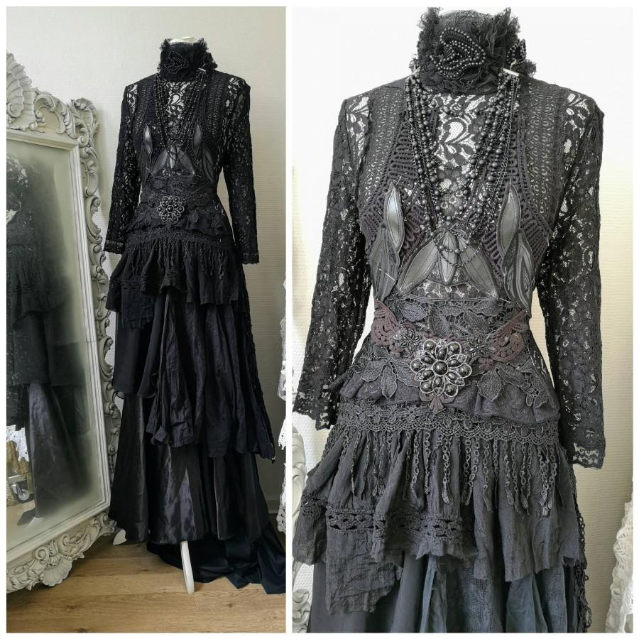 Black Wedding Dress,Gothic Bridal Gown,Vampire Gown,witches Wedding ...