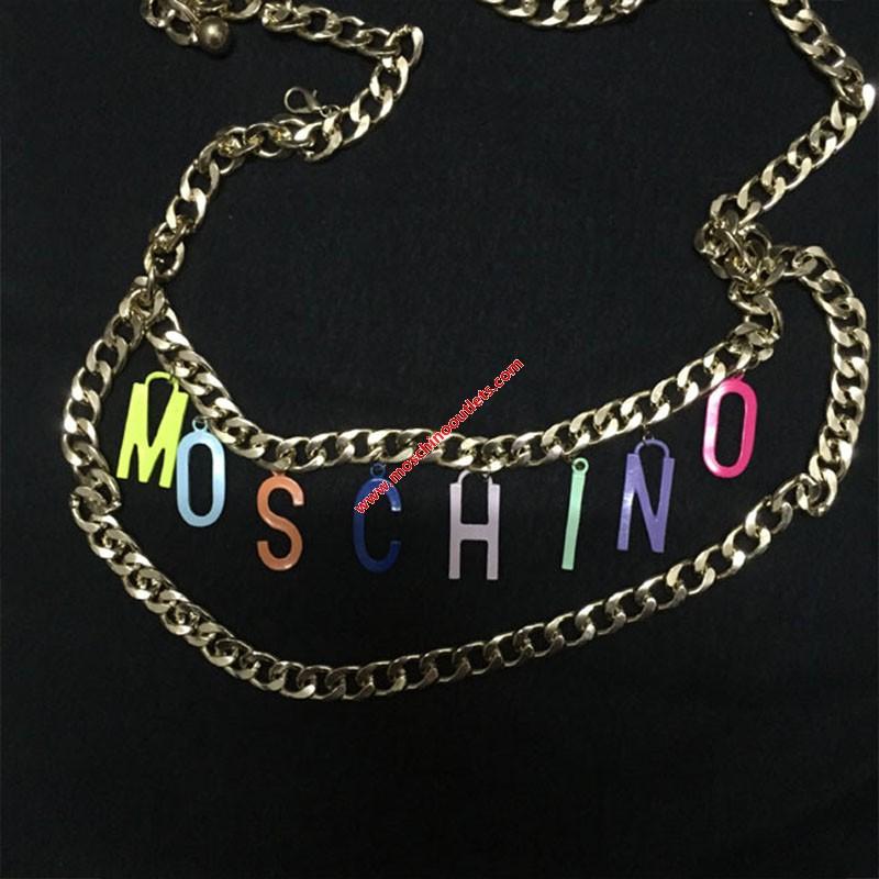 Moschino Rainbow Logo Chain Waist Gold #2970100 - Weddbook