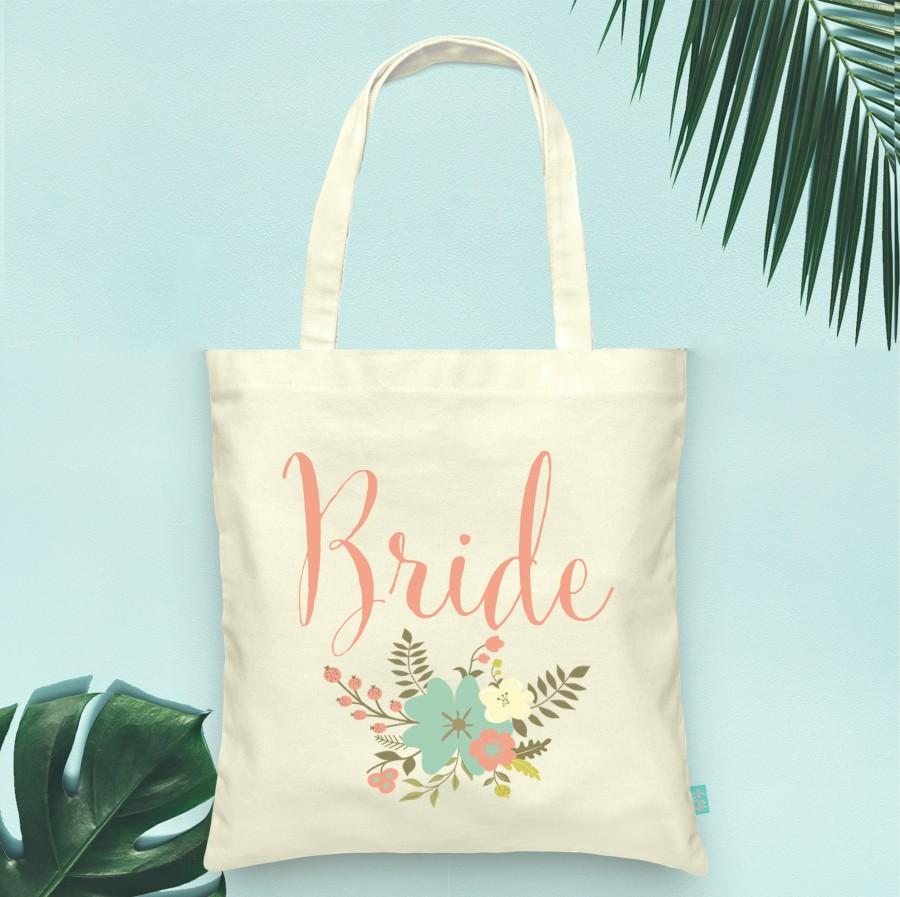 Accessories - Floral Bride Tote- Wedding Tote Bags #2970715 - Weddbook